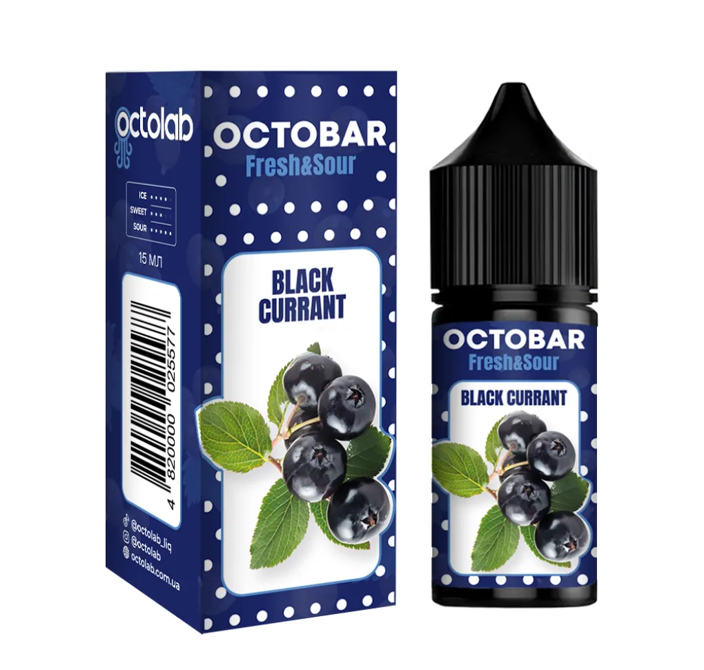 Ароматизатор Octobar Sour & Fresh Black Currant 15 мл Ароматизатор Octobar Sour & Fresh Black Currant 15 мл