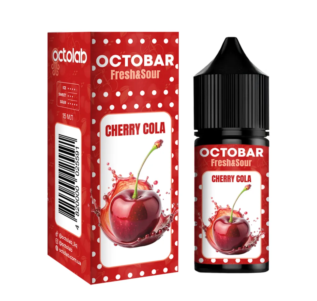 Ароматизатор Octobar Sour & Fresh Cherry Cola 15 мл Ароматизатор Octobar Sour & Fresh Cherry Cola 15 мл