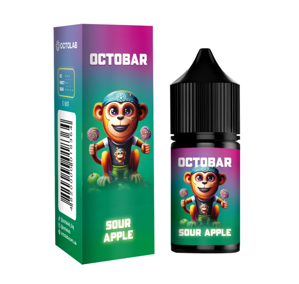 Ароматизатор Octobar NFT Sour Apple 5 мл Ароматизатор Octobar NFT Sour Apple 5 мл
