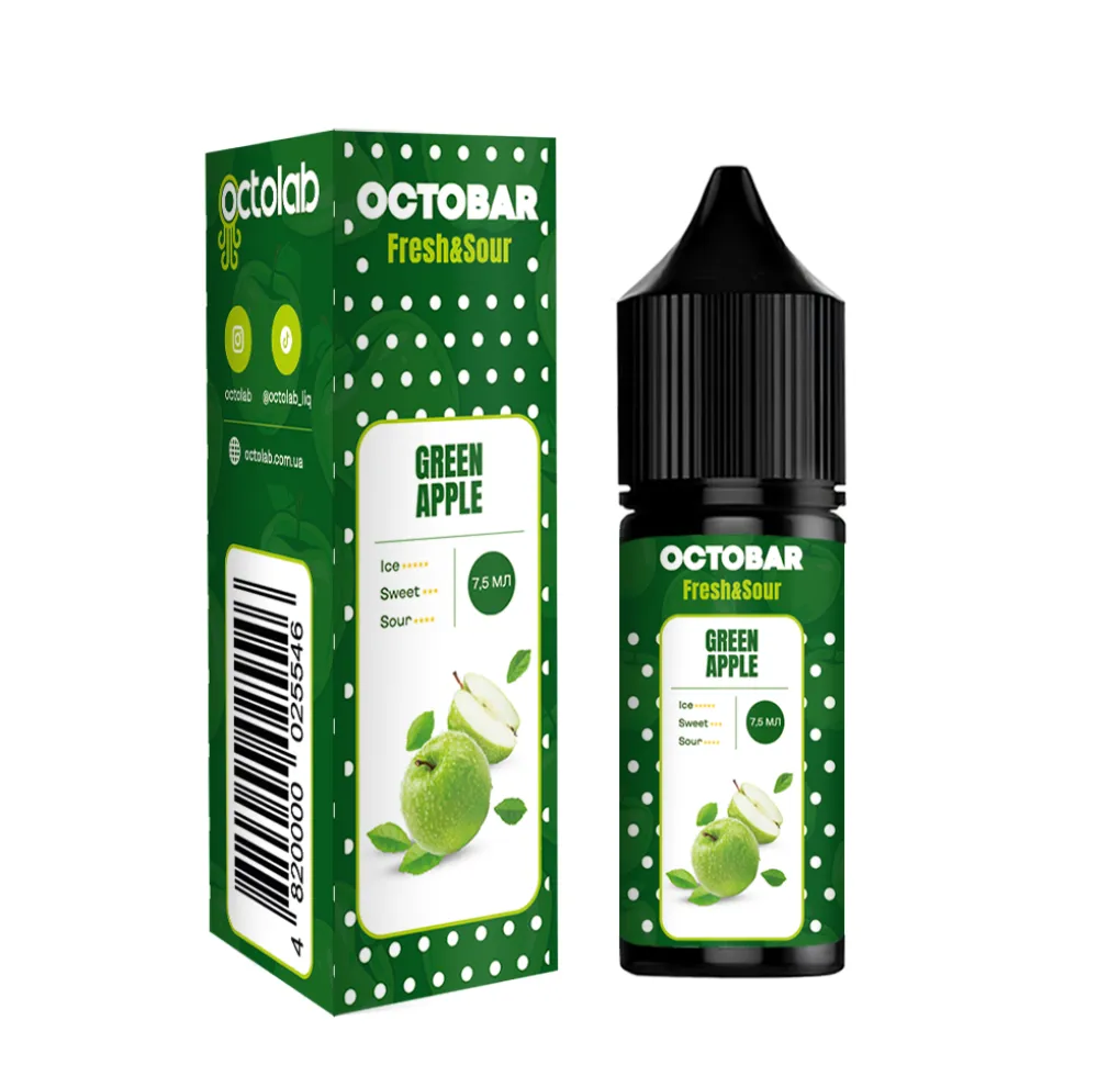 Ароматизатор Octobar Sour & Fresh Green Apple 7,5 мл