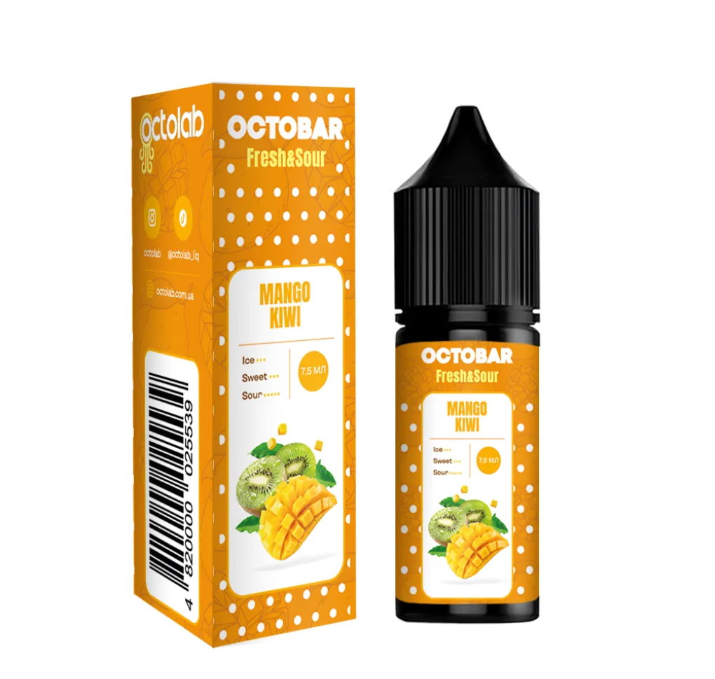 Ароматизатор Octobar Sour & Fresh Mango Kiwi 7,5 мл