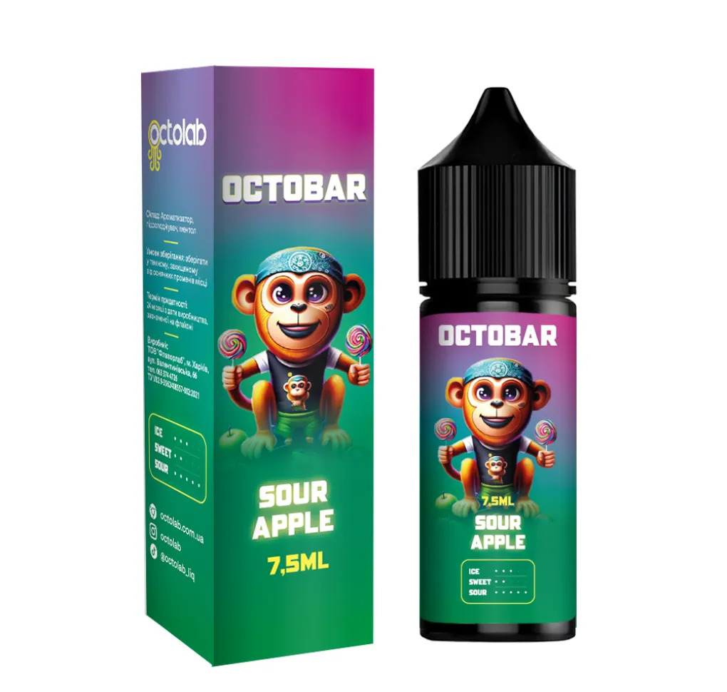 Ароматизатор Octobar NFT Sour Apple 7,5 мл