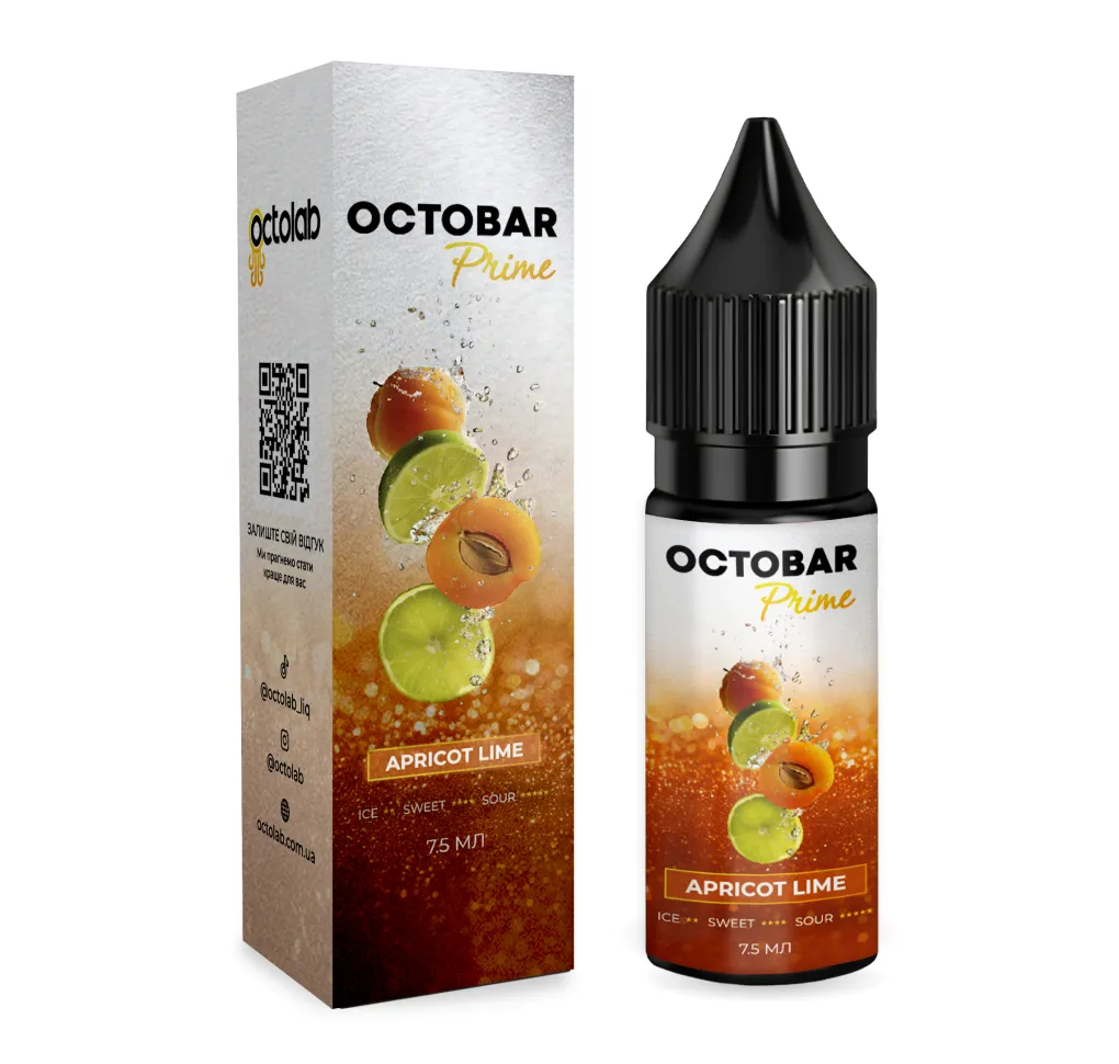 Ароматизатор Octobar Prime Apricot Lime 7,5 мл