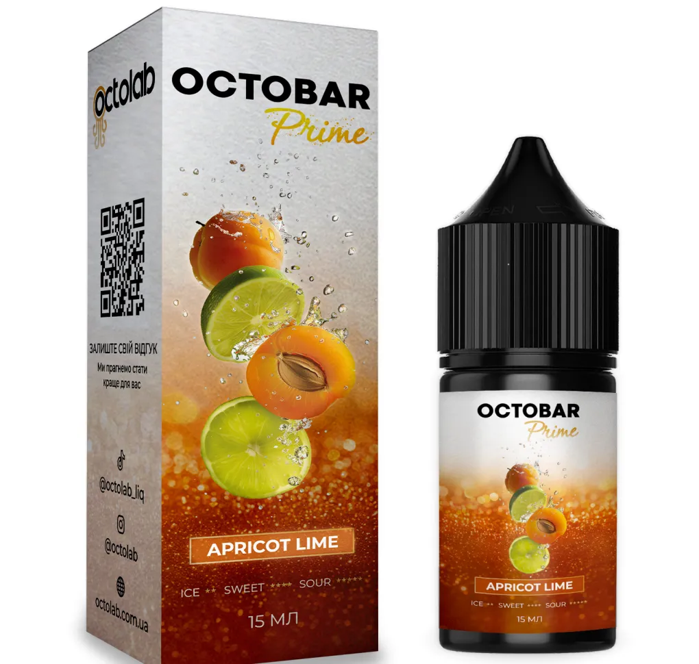 Ароматизатор Octobar Prime Apricot Lime 15 мл