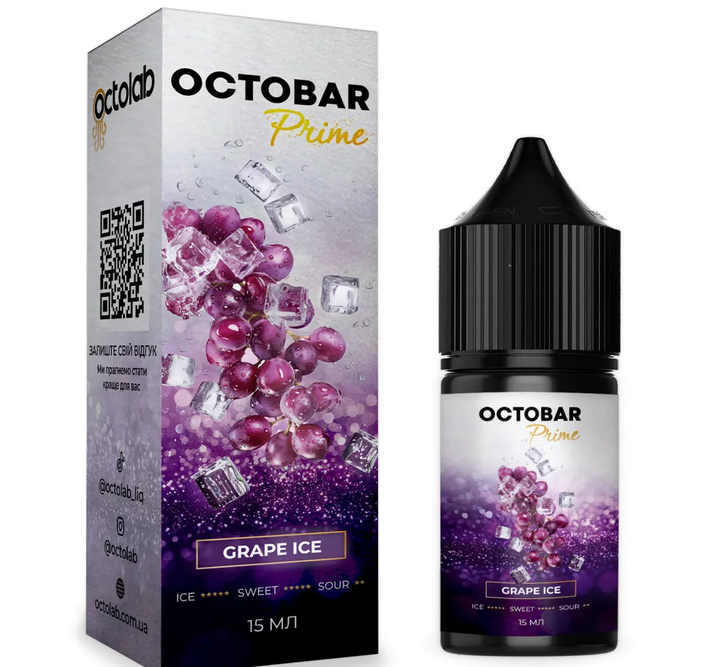 Ароматизатор Octobar Prime Grape Ice 15 мл Ароматизатор Octobar Prime Grape Ice 15 мл