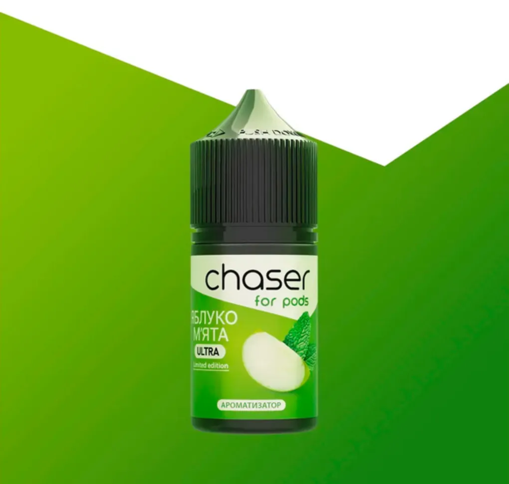 АРОМАТИЗАТОР CHASER For Pods ЯБЛУКО М'ЯТА 12 мл АРОМАТИЗАТОР CHASER For Pods ЯБЛУКО М'ЯТА 12 мл