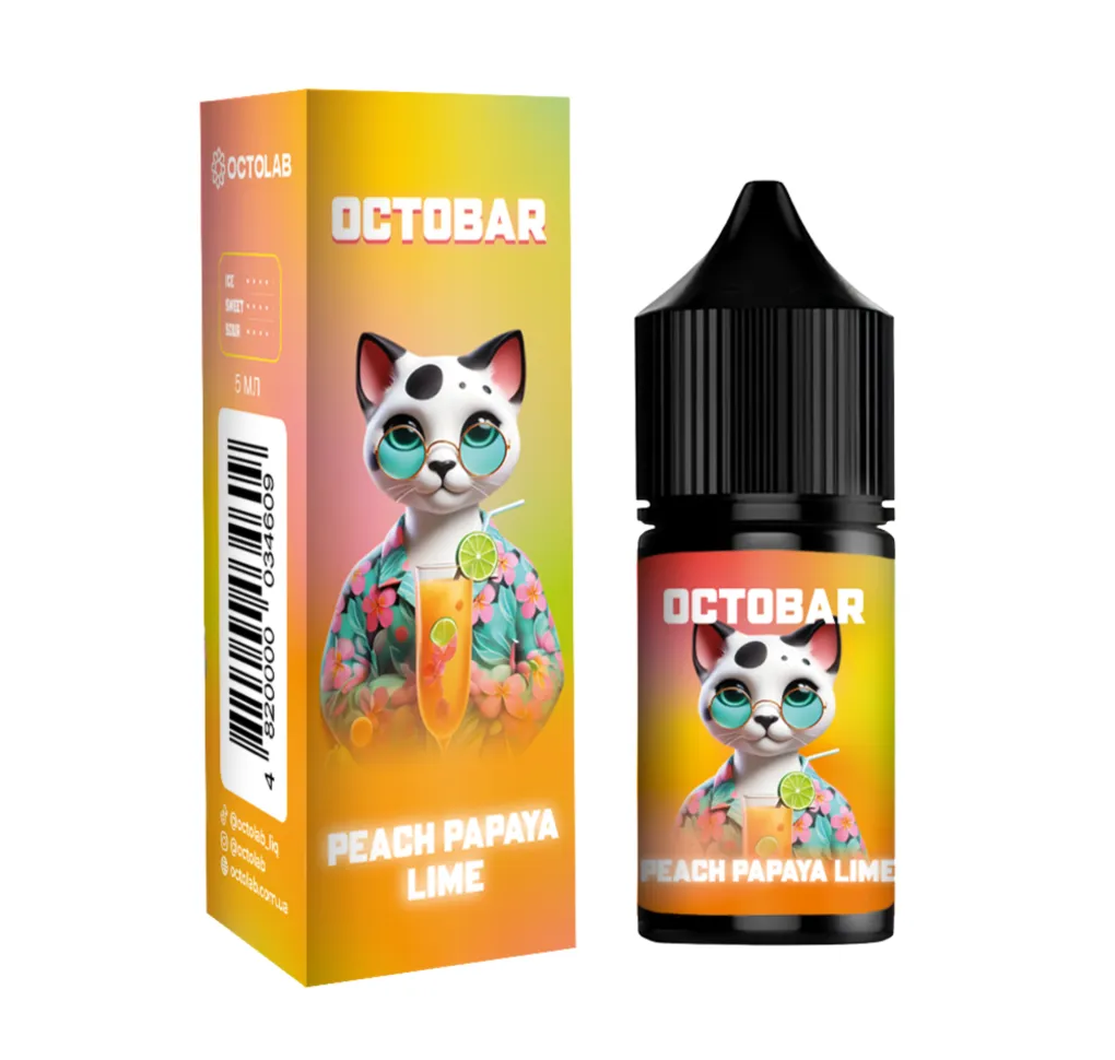 Ароматизатор Octobar NFT Peach Papaya Lime 15 мл Ароматизатор Octobar NFT Peach Papaya Lime 15 мл