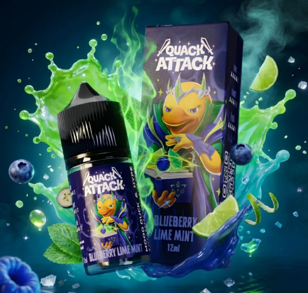 Ароматизатор Mood Duck Quack Attack Blueberry Lime Mint 12 мл Ароматизатор Mood Duck Quack Attack Blueberry Lime Mint 12 мл