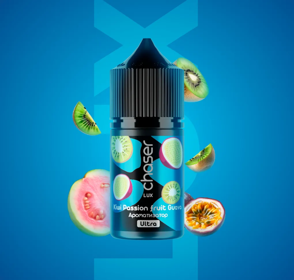 АРОМАТИЗАТОР CHASER LUX Kiwi Passion fruit Guava 12 мл АРОМАТИЗАТОР CHASER LUX Kiwi Passion fruit Guava 12 мл