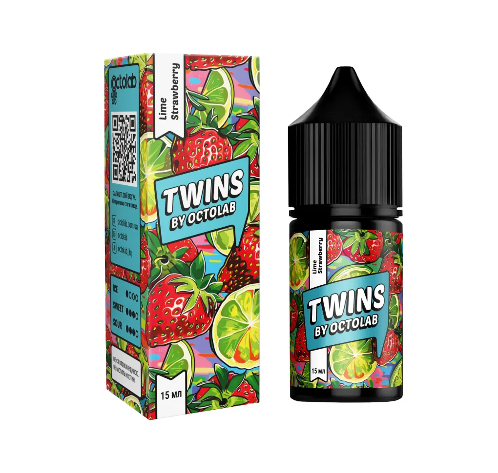 Ароматизатор Octobar TWINS Lime Strawberry 15 мл